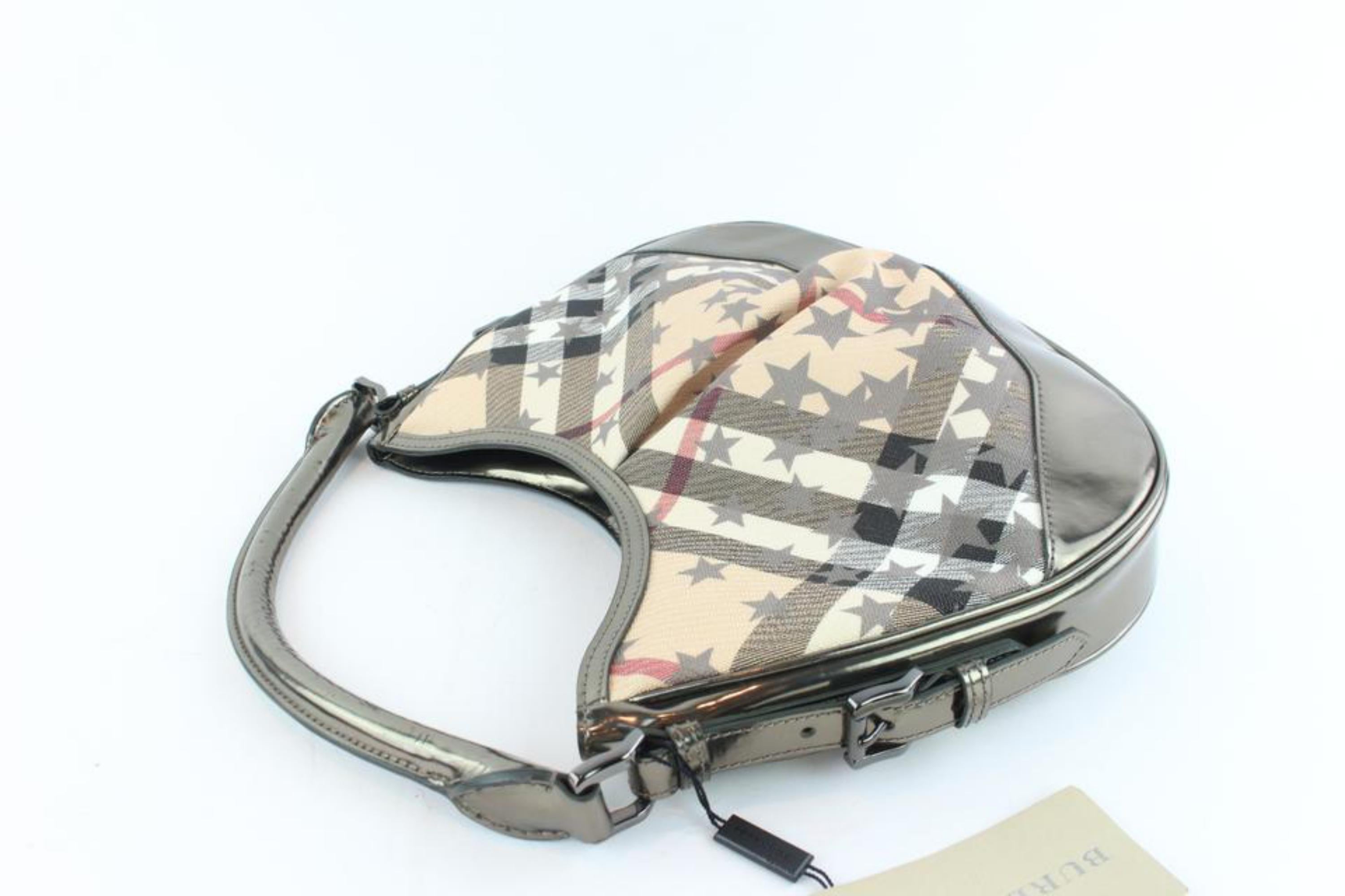 Burberry Haymarket Nova Check Stars Hernville 9burz1107 Coated Canvas Hobo For Sale 4