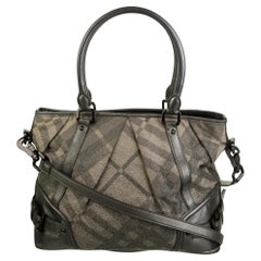 Burberry Haymarket Shimmer Chec Gold Lowry Bag