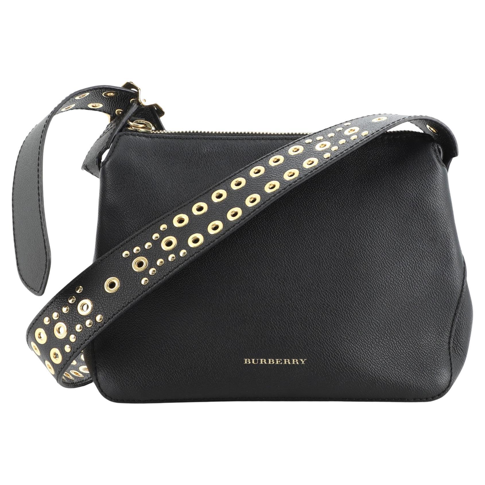 Burberry Helmsley Crossbody Bag Leather with Eyelet Detail Small