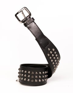 Burberry High Waisted Leather Studded Belt (Size 80/32)
