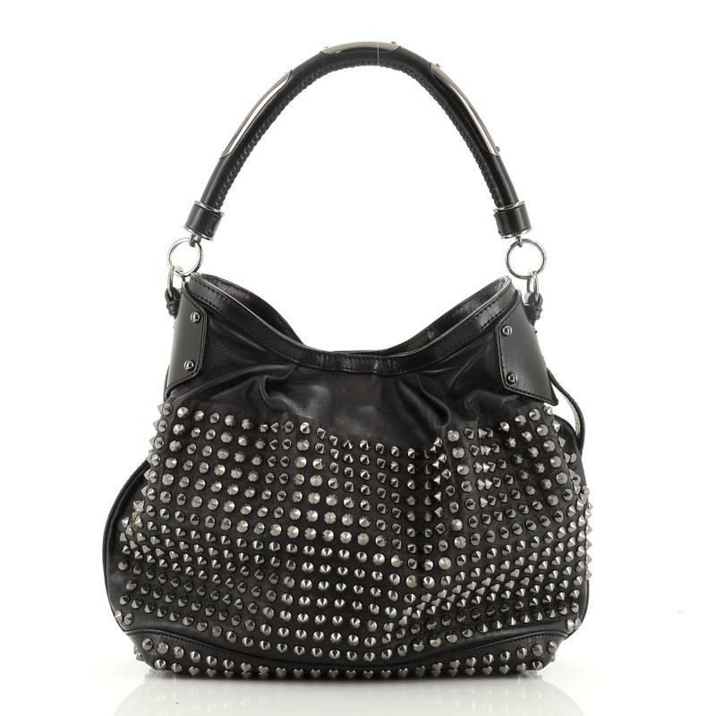 Burberry Hobo Studded Leather Medium at 1stDibs