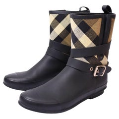 Burberry Holloway Check Rain Boots Size EU 41