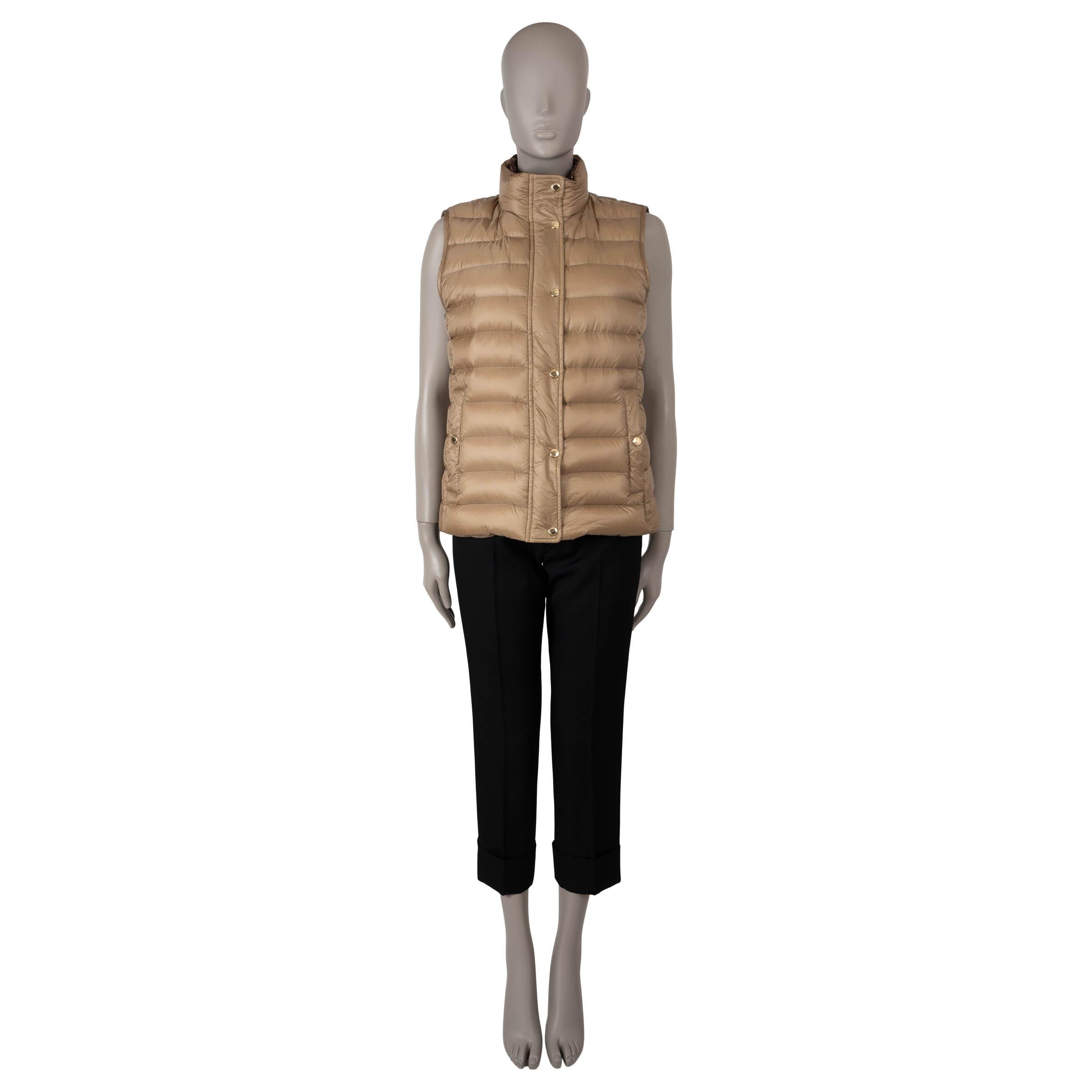 BURBERRY Gilet in poliestere marrone miele 2020 Sutherland PUFFER Giacca SP S In condizioni ottime in vendita a Zürich, CH