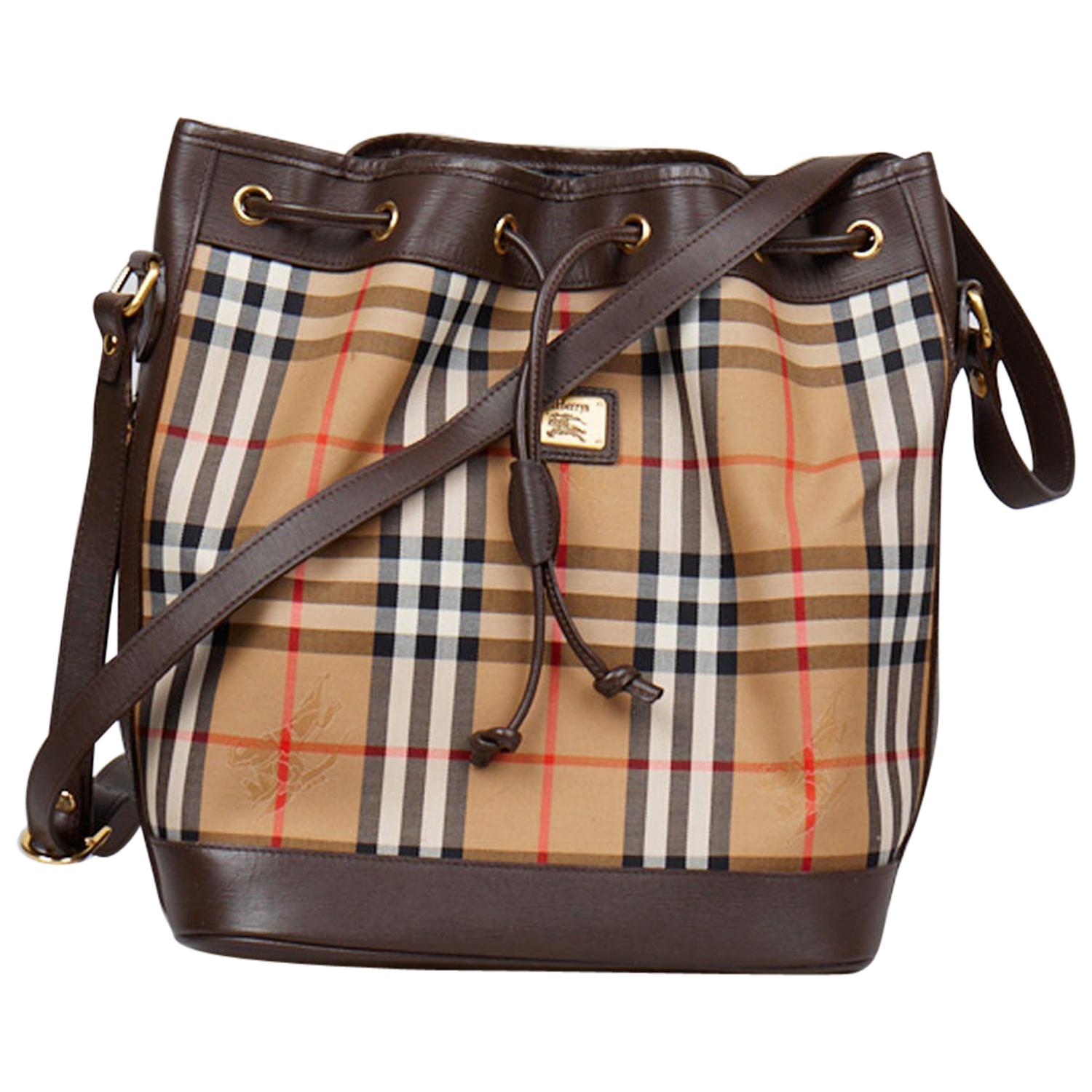 Burberry Horseferry Check London Bucket Bag