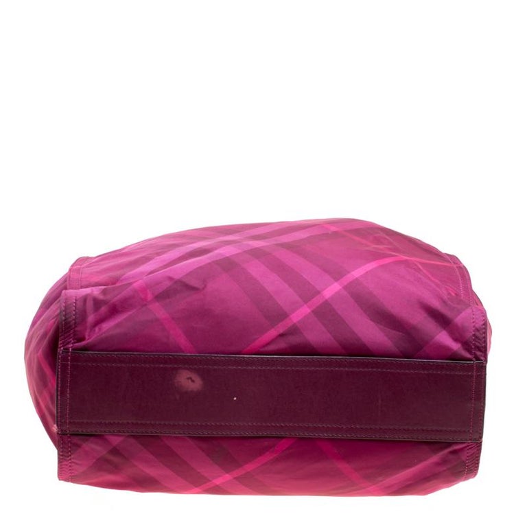 Burberry Hot Pink Nova Check Nylon Tote For Sale At 1stDibs burberry-hot-pink-nova-check-nylon-tote-for-sale-at-1stdibs