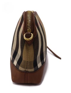 Borsa a tracolla Burberry House Check e pelle Tan