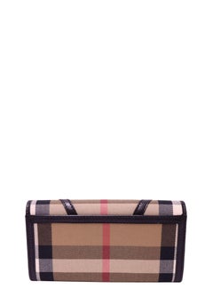 Portefeuille « Continental » Burberry en toile enduite à motif « House Check » et cuir