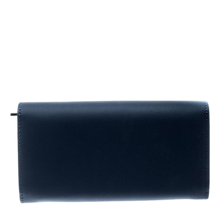 Burberry Ink Blue Leather Halton Continental Wallet For Sale at 1stDibs
