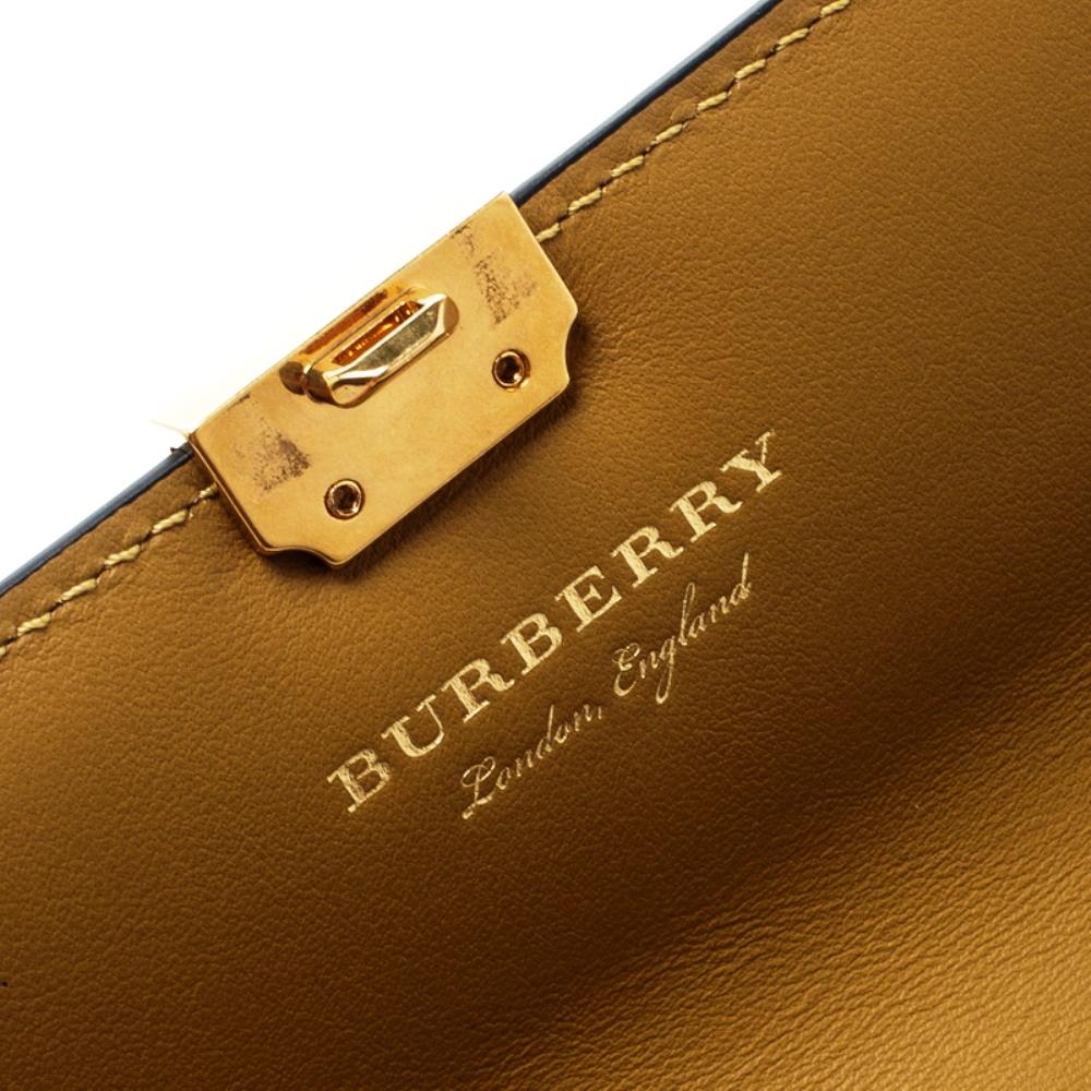 Burberry Ink Blue Leather Halton Continental Wallet In New Condition In Dubai, Al Qouz 2