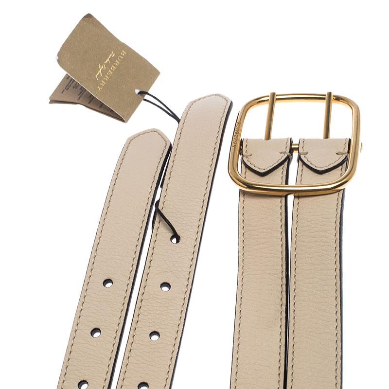 ivory leather belt