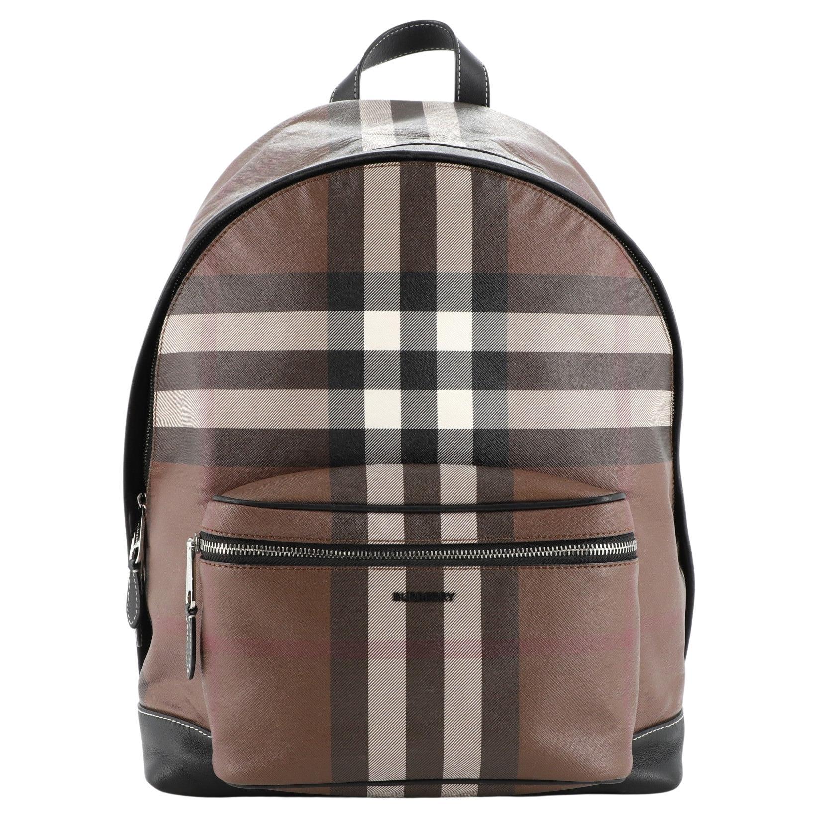 Burberry TB Zip Pocket Backpack Monogram ECanvas Large at 1stDibs