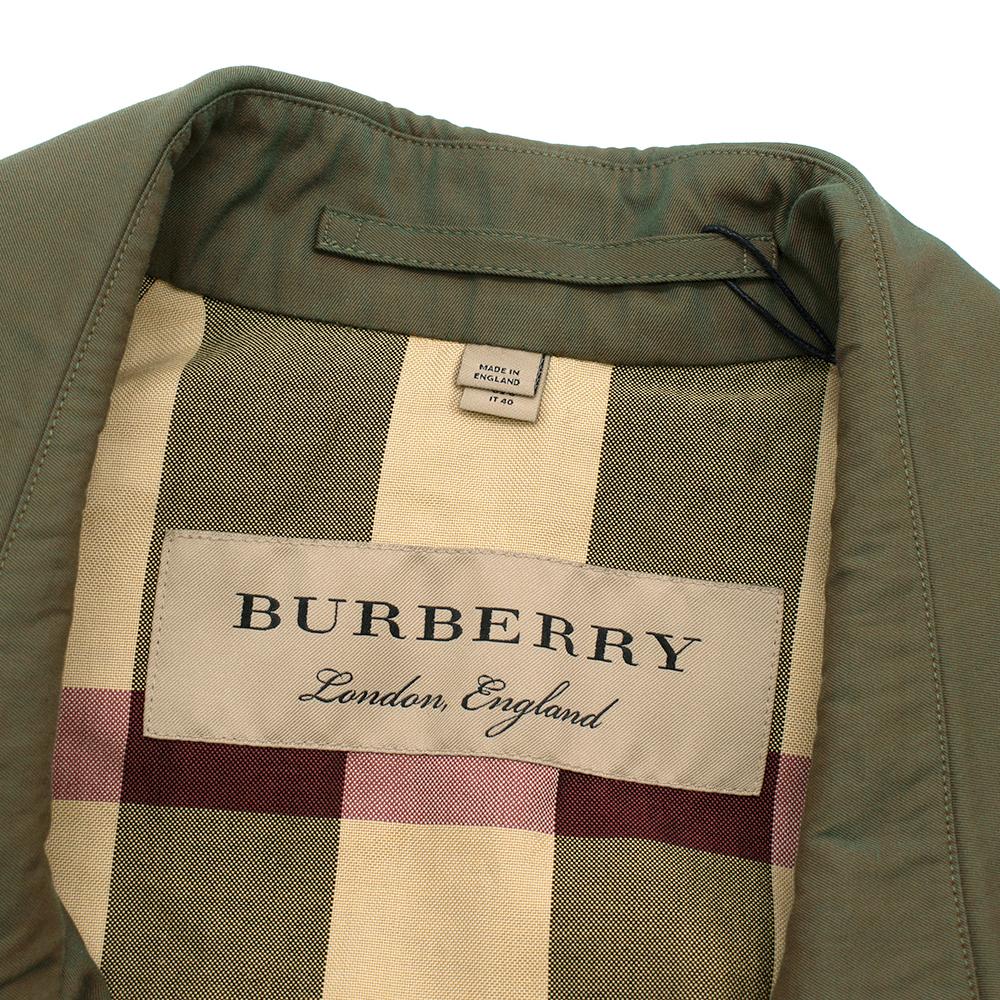 Women's or Men's Burberry Khaki Double Breasted Cotton Trench Cape US6