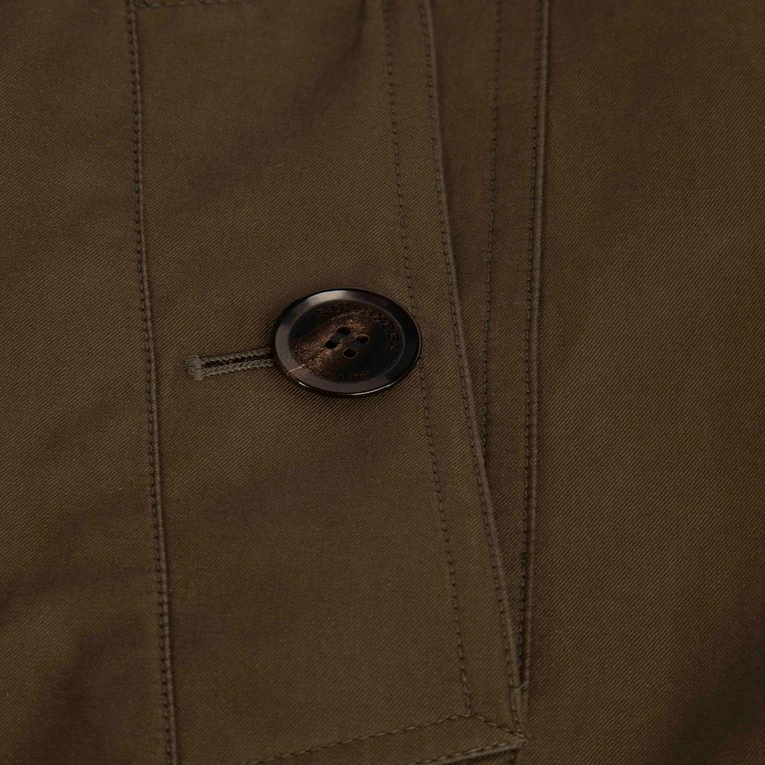 Black Burberry Khaki Double Breasted Trench Coat Size XXS For Sale