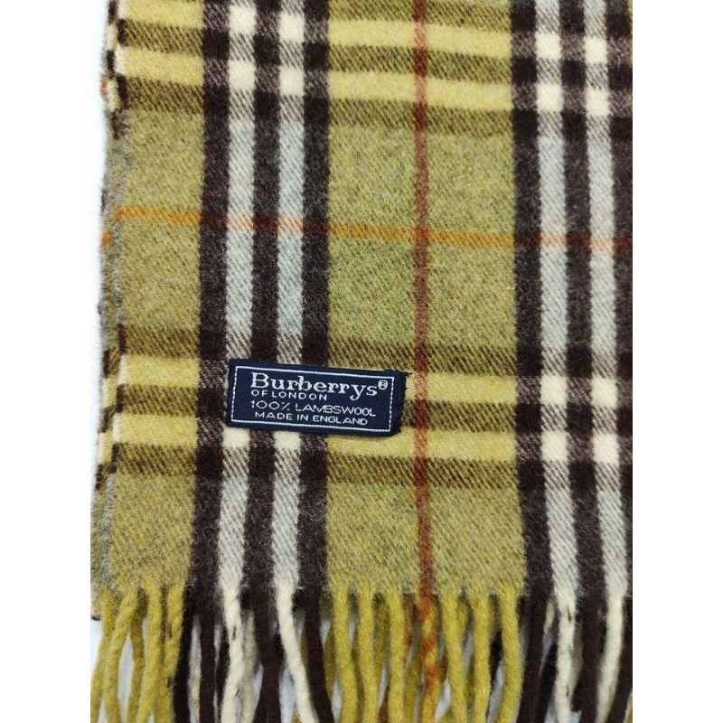 Burberry Khaki Green Nova Check Classic Scarf 862733 1