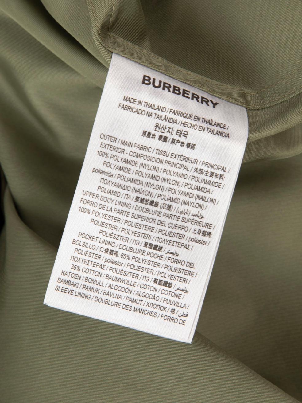 Burberry Khaki Hooded Rain Coat Size M 5