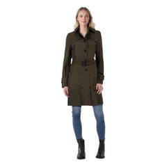 Burberry Khaki Hooded Trench Coat Size S