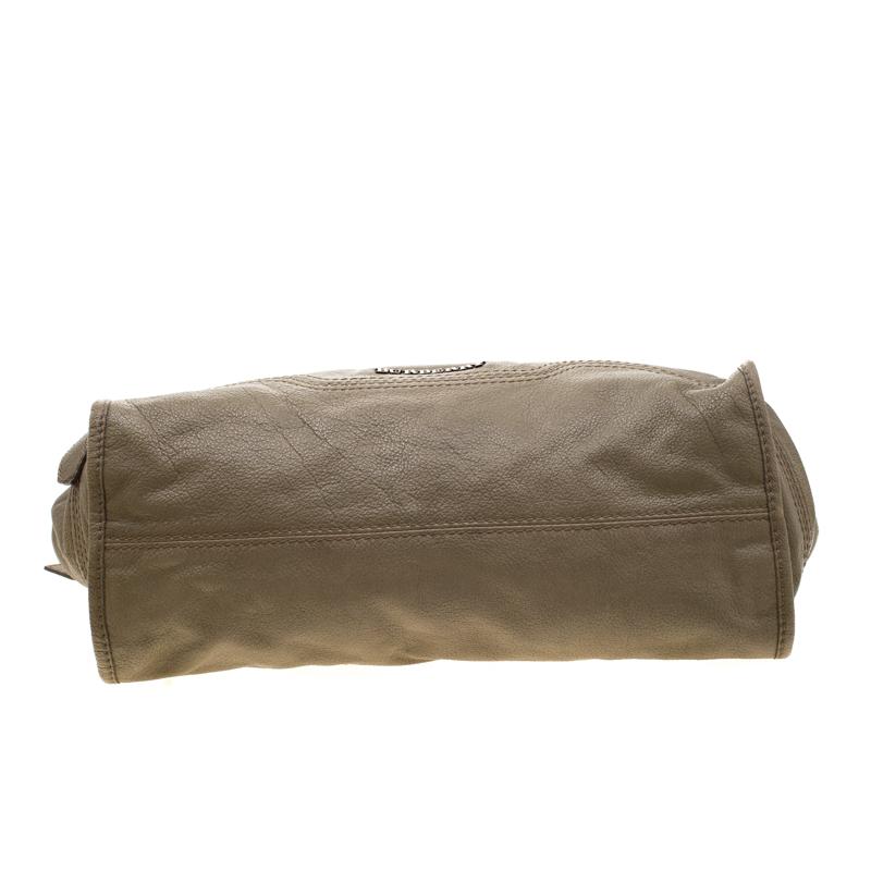 Burberry Khaki Leather Shoulder Bag 1
