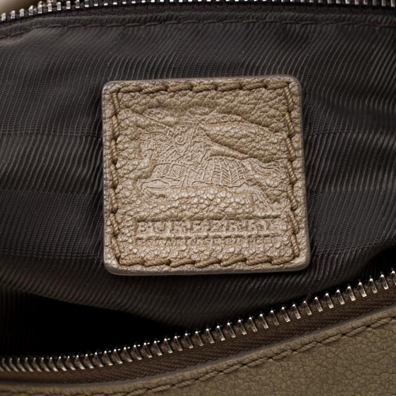 Burberry Khaki Leather Shoulder Bag 3