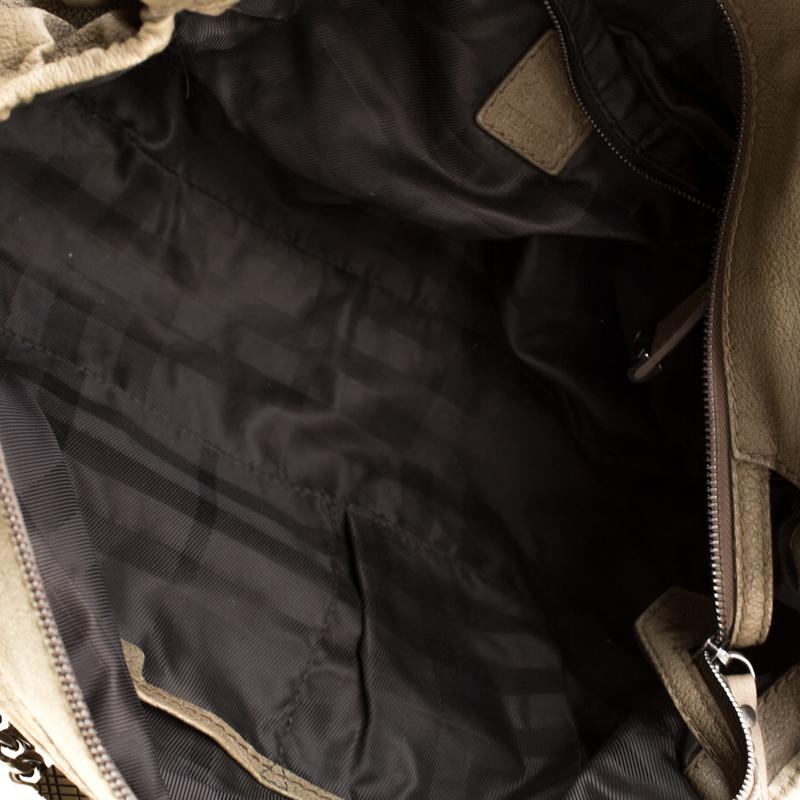 Burberry Khaki Leather Shoulder Bag 4
