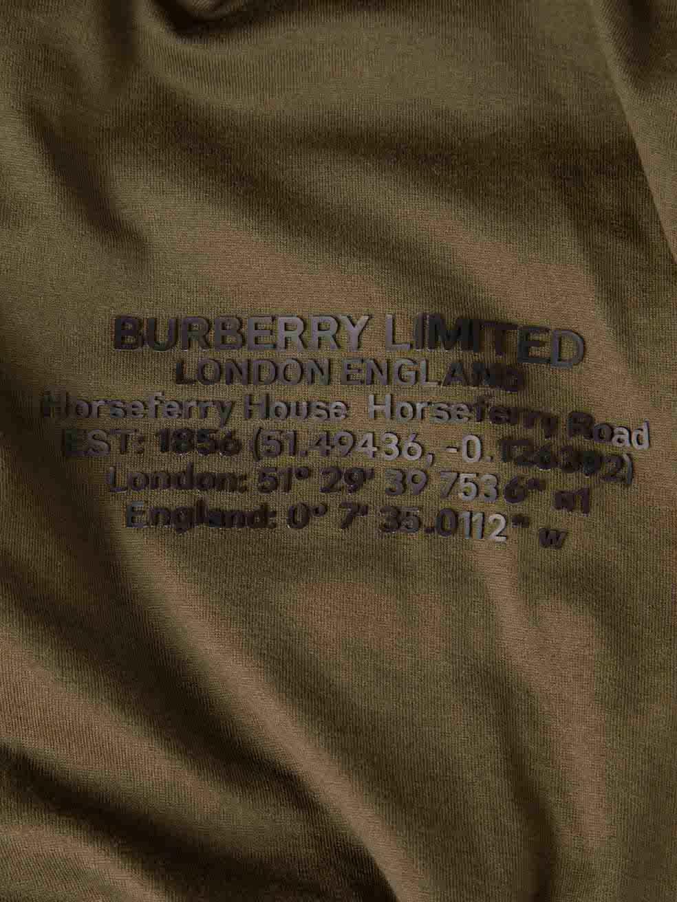 Women's Burberry Khaki Logo Print T-Shirt Size XS