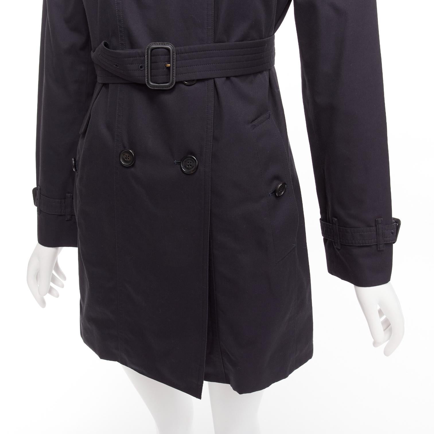 BURBERRY Kids Mini Sandringham black cotton double breasted trench coat 14Y 3