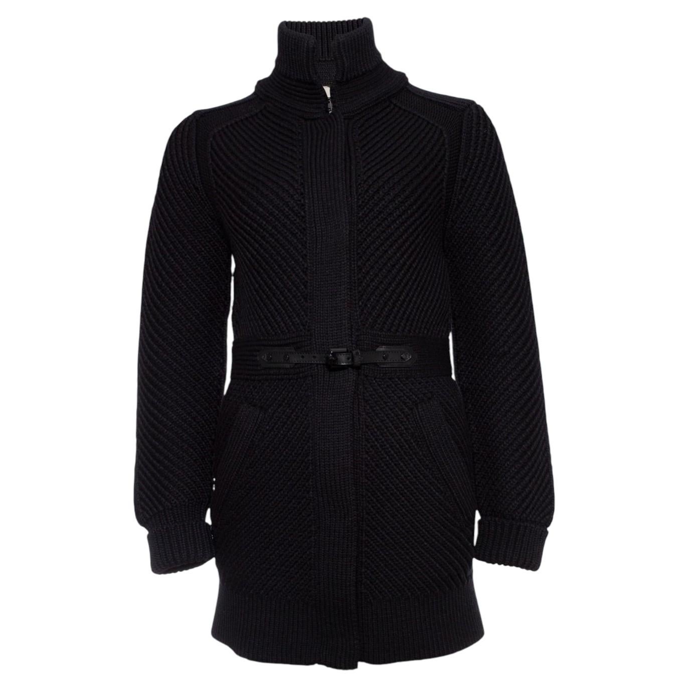 Burberry, Knitted black coat For Sale