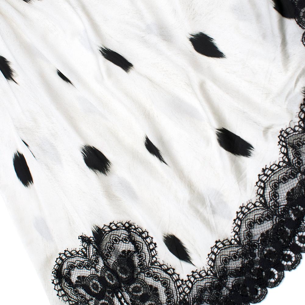 Women's Burberry Lace Panel Animal Print Slip Dress - Size US 0  For Sale