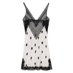 Burberry Lace Panel Animal Print Slip Dress - Size US 0 