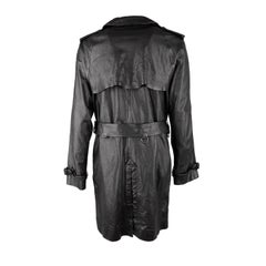 Burberry Lambskin Leather Trench Coat - '00s