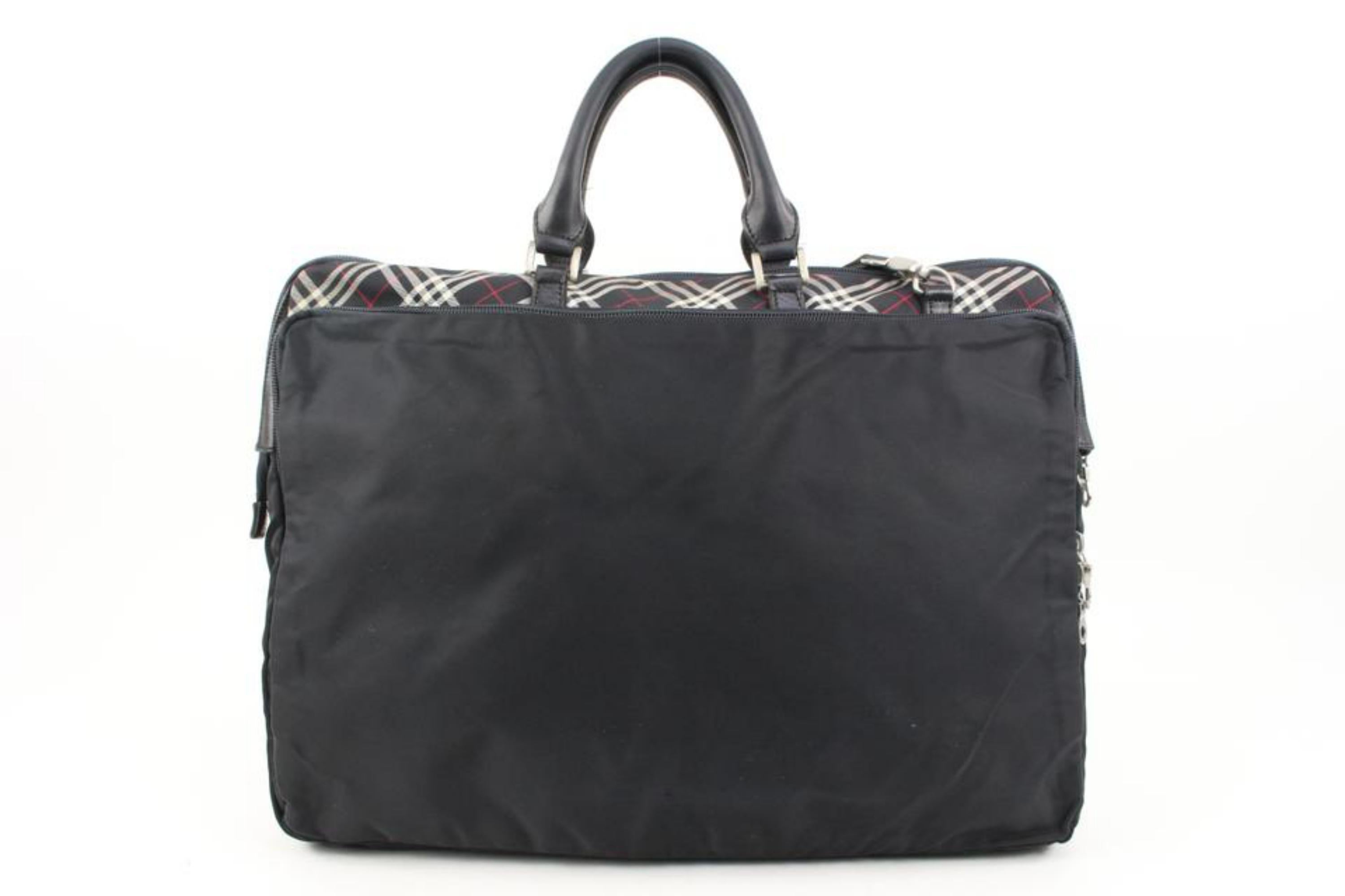 Women's Burberry Large Black Nova Check 2way Tote Bag 69b23s For Sale