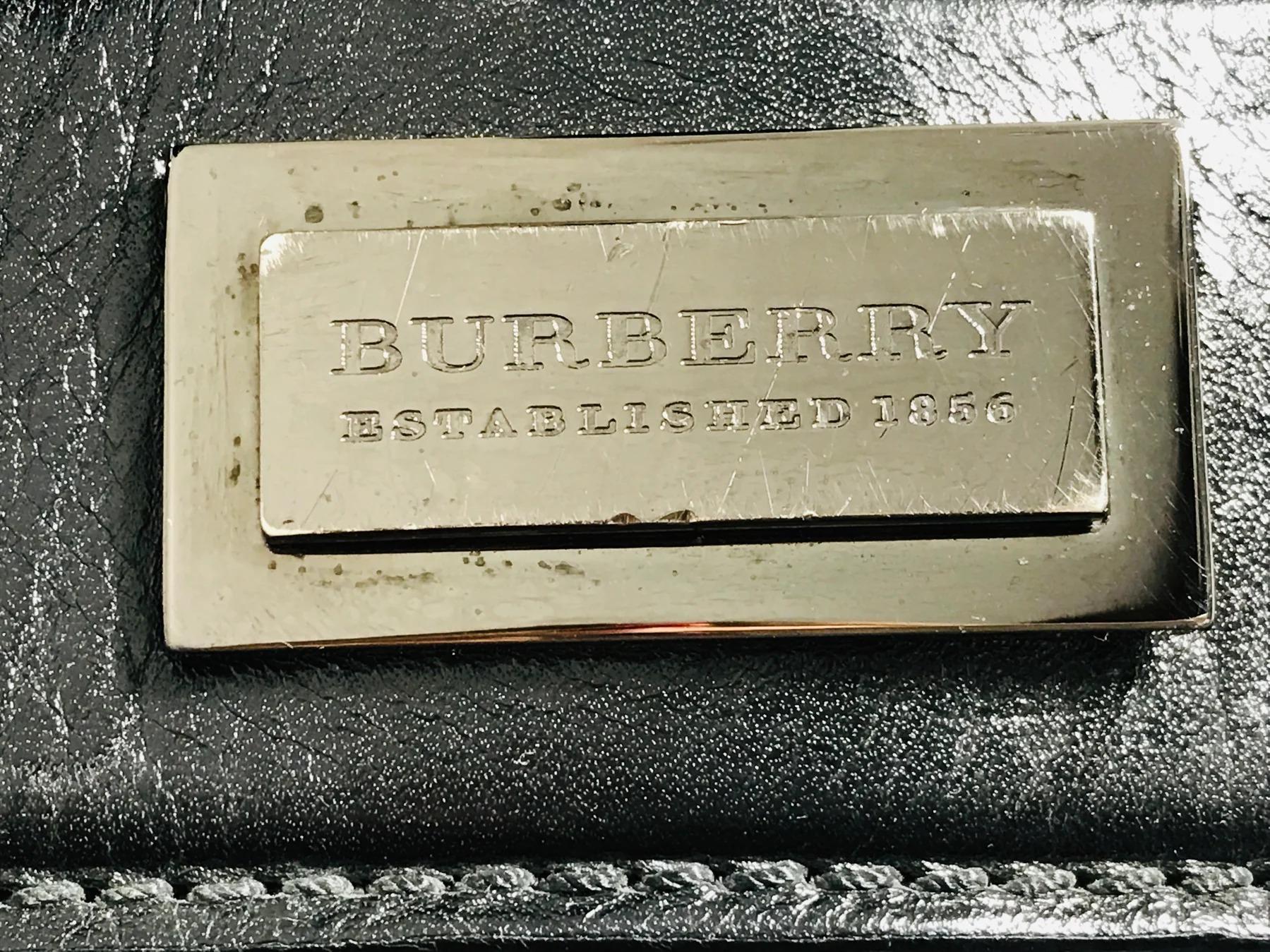 Burberry Large Leather Travel Bag For Sale 5