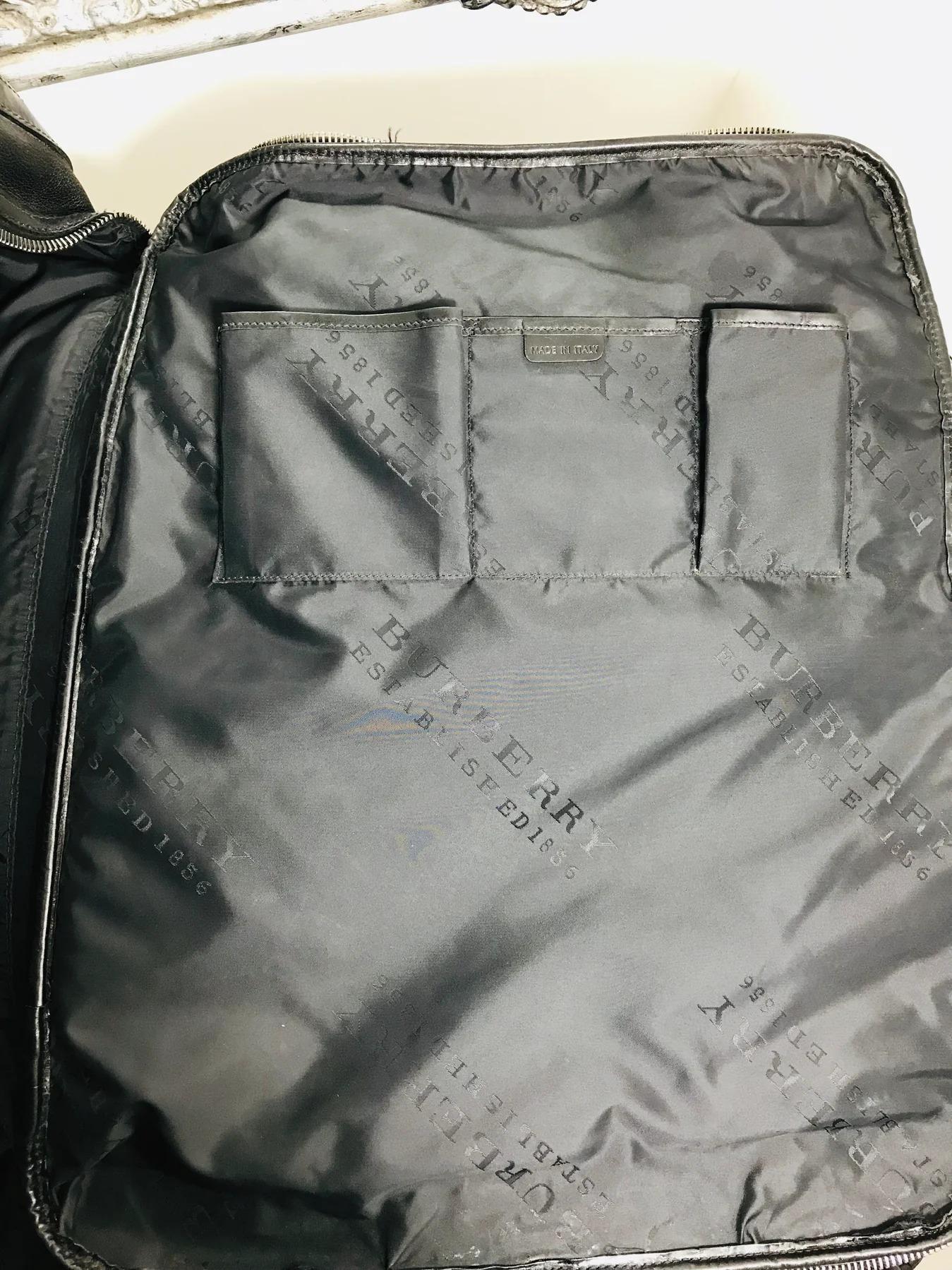 Burberry Large Leather Travel Bag For Sale 1