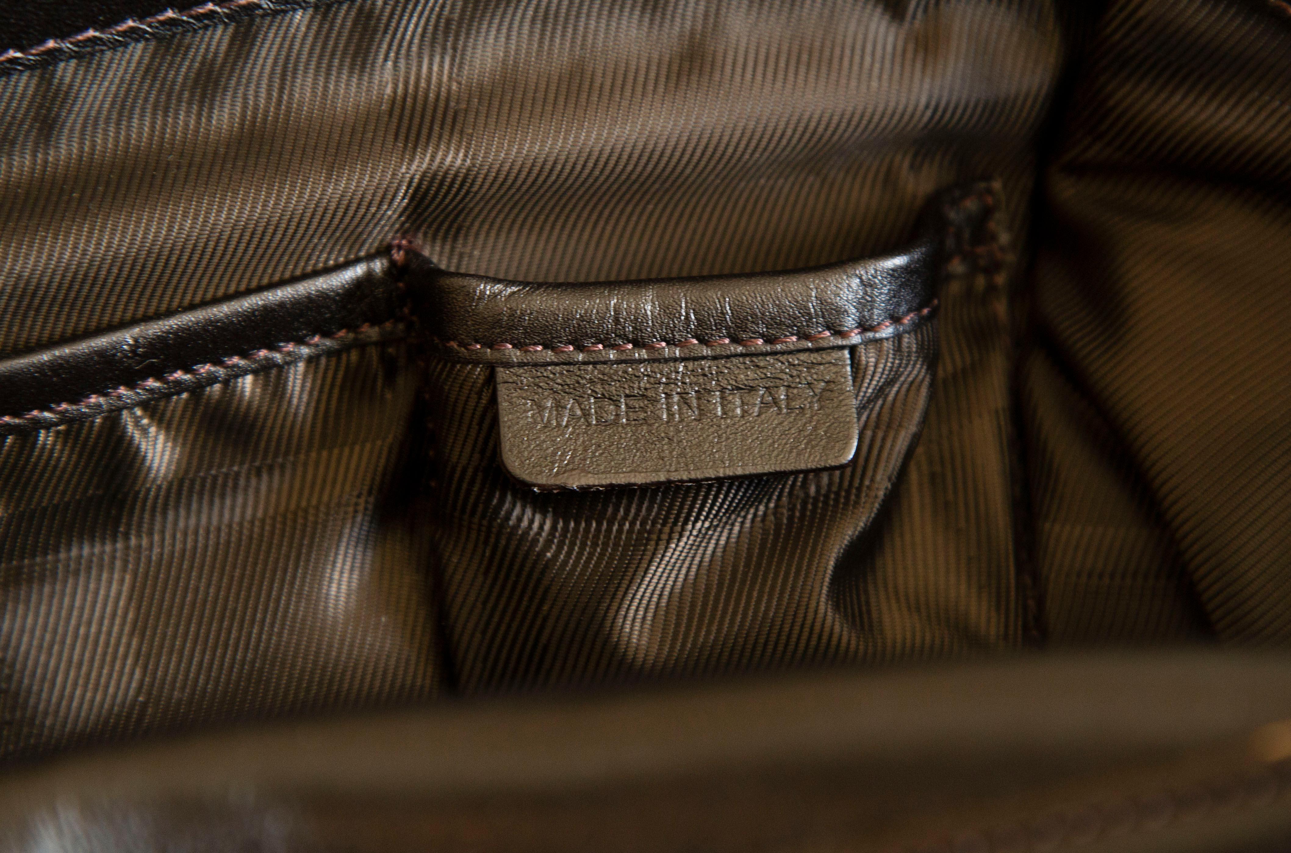 Burberry Large Manor Brown Quilted Leather Satchel Shoulder Bag For Sale 7