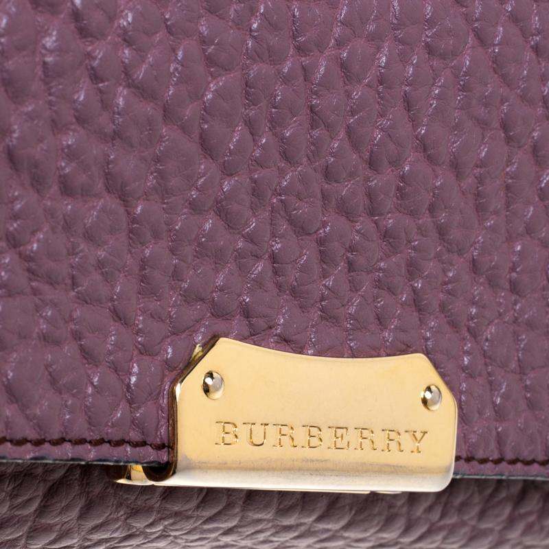 Burberry Lavender Pebbled Leather Madison Shoulder Bag 2