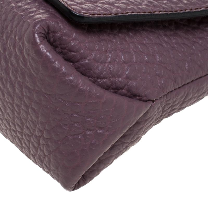 Women's Burberry Lavender Pebbled Leather Madison Shoulder Bag