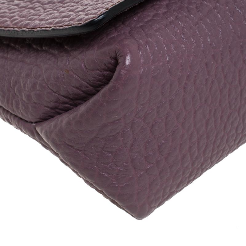 Burberry Lavender Pebbled Leather Madison Shoulder Bag 1