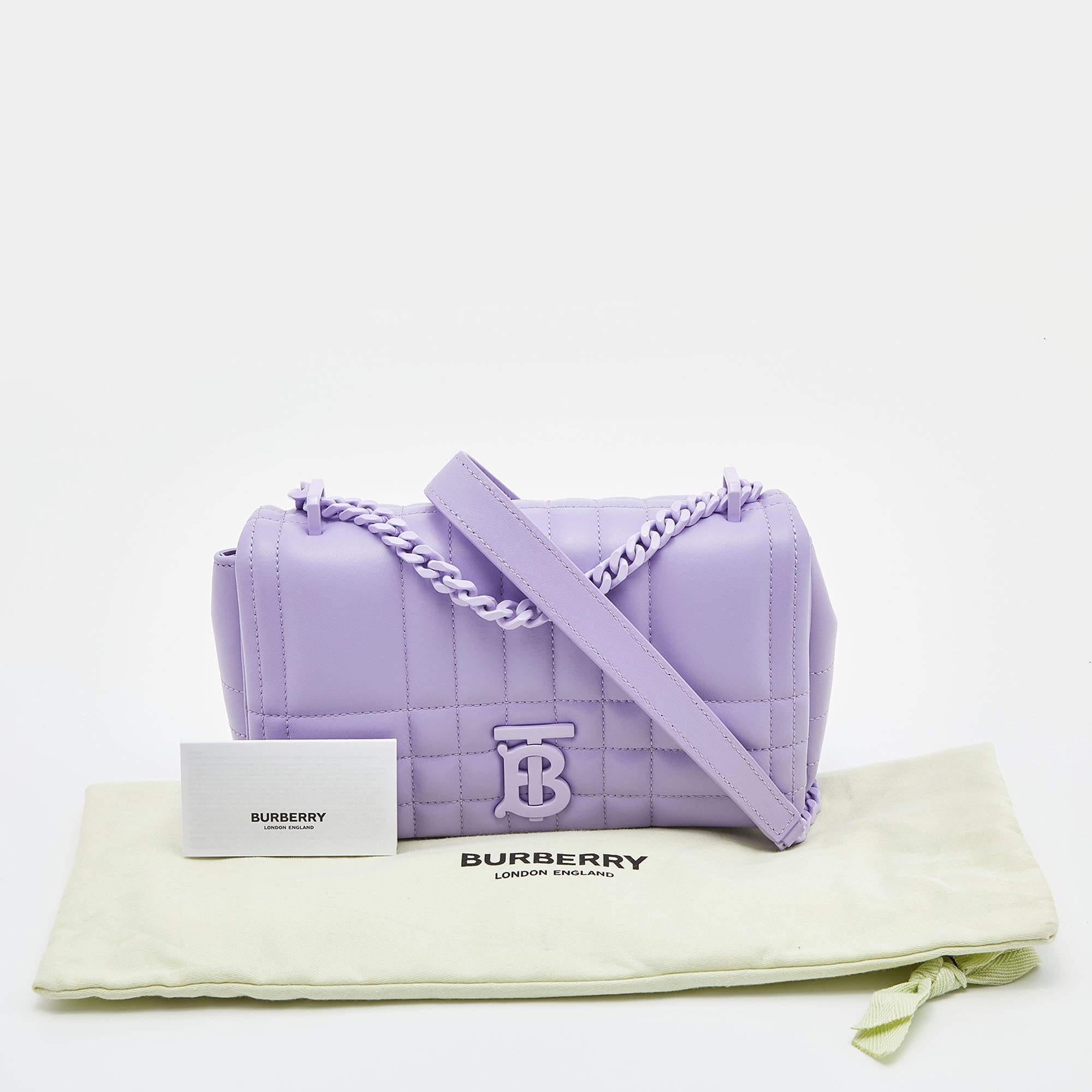 Burberry Lavender Quilted Leather Small Lola Shoulder Bag 2