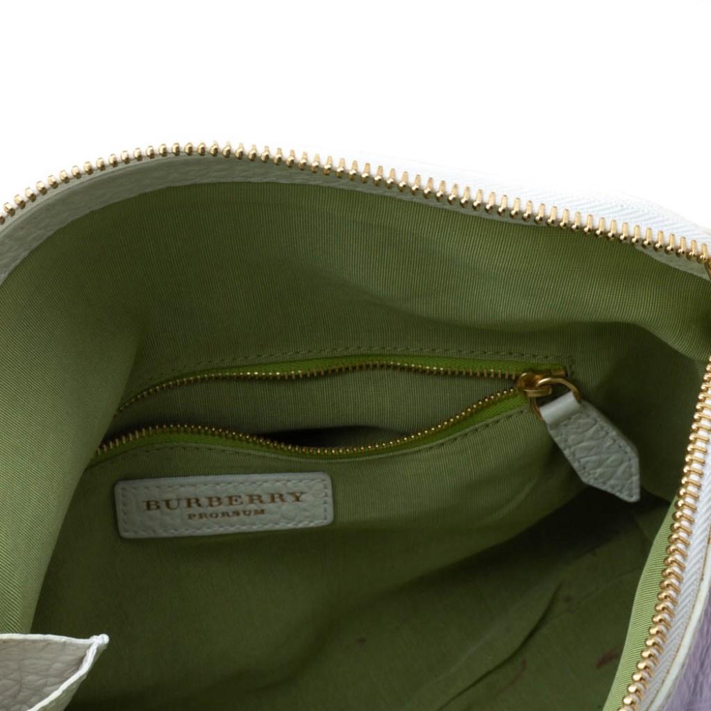 Women's Burberry Lavender/White Ombre Leather Foldover Crossbody Bag