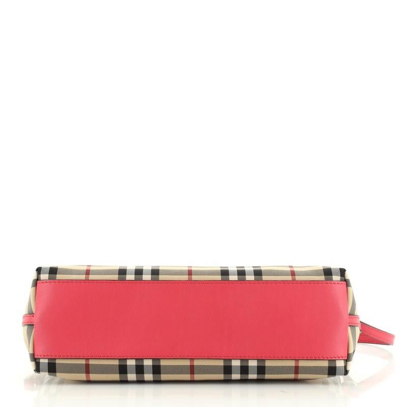 Burberry Leah Clutch Bag Horseferry Check Canvas Small In Good Condition In NY, NY