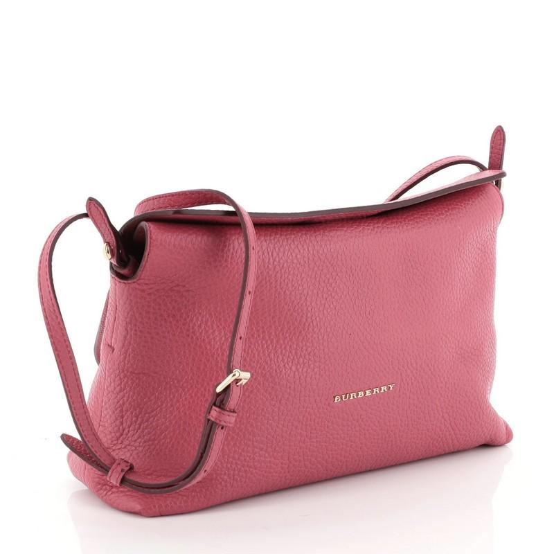 Burberry Leah Crossbody Bag Pebbled Leather Small 

Condition: Great. Minor wear on base corners, light cracking on flap wax edges, scratches on hardware.
Accessories: No Accessories
Measurements: Height 7