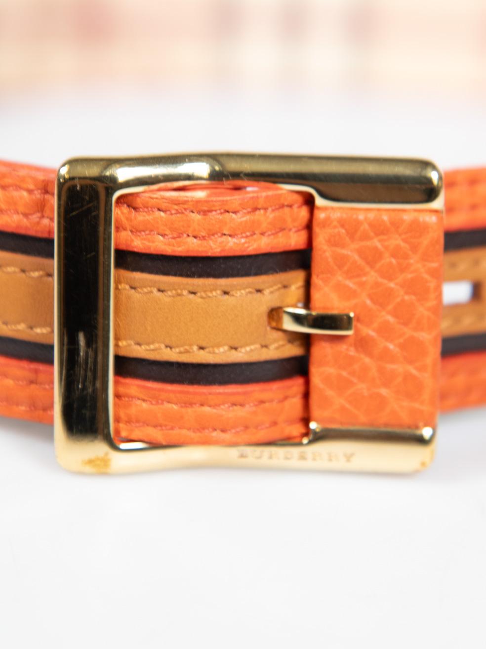 Burberry Leather Check Reversible Belt For Sale 1