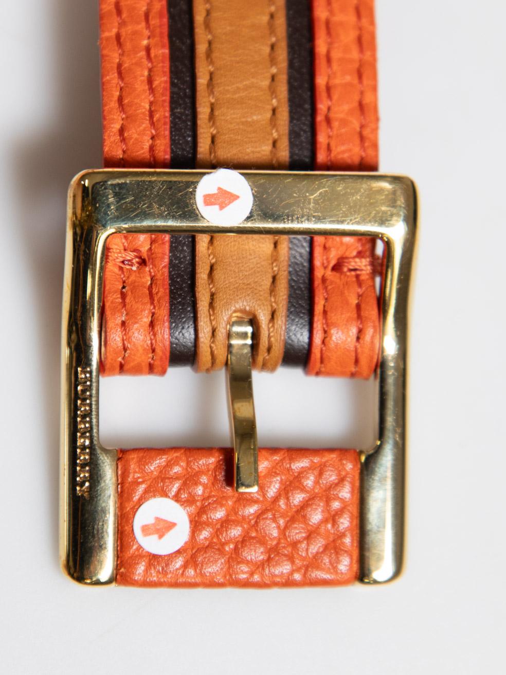 Burberry Leather Check Reversible Belt For Sale 3