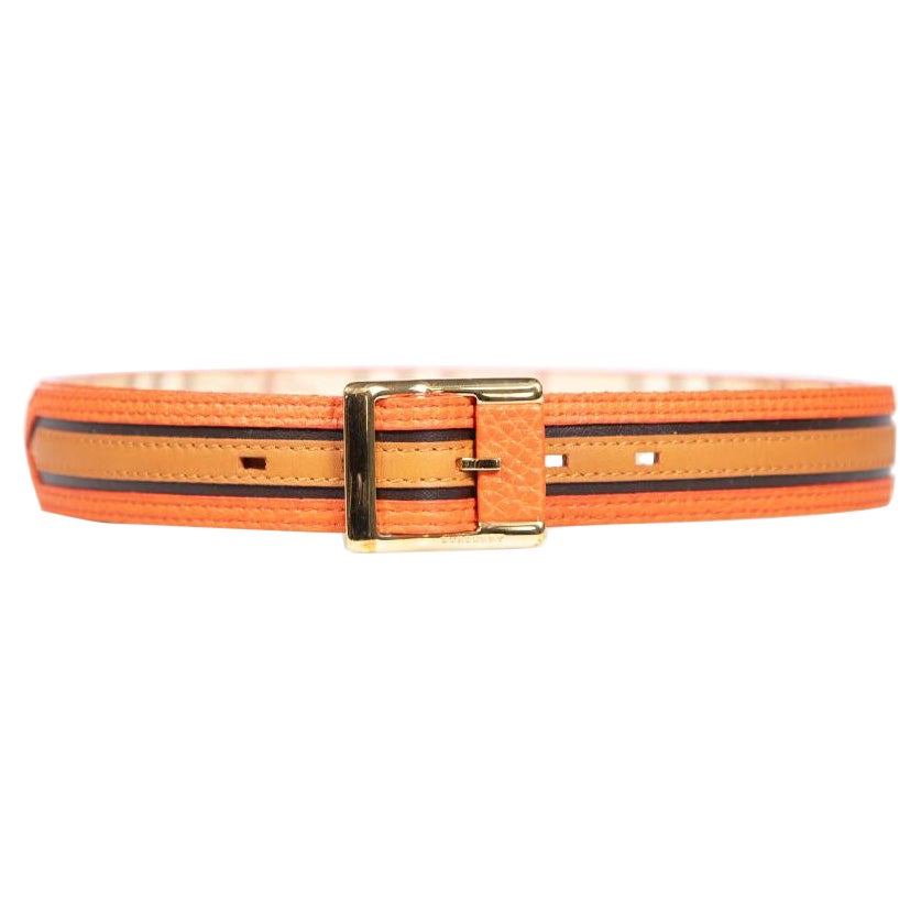 Ceinture réversible en cuir à carreaux de Burberry en vente