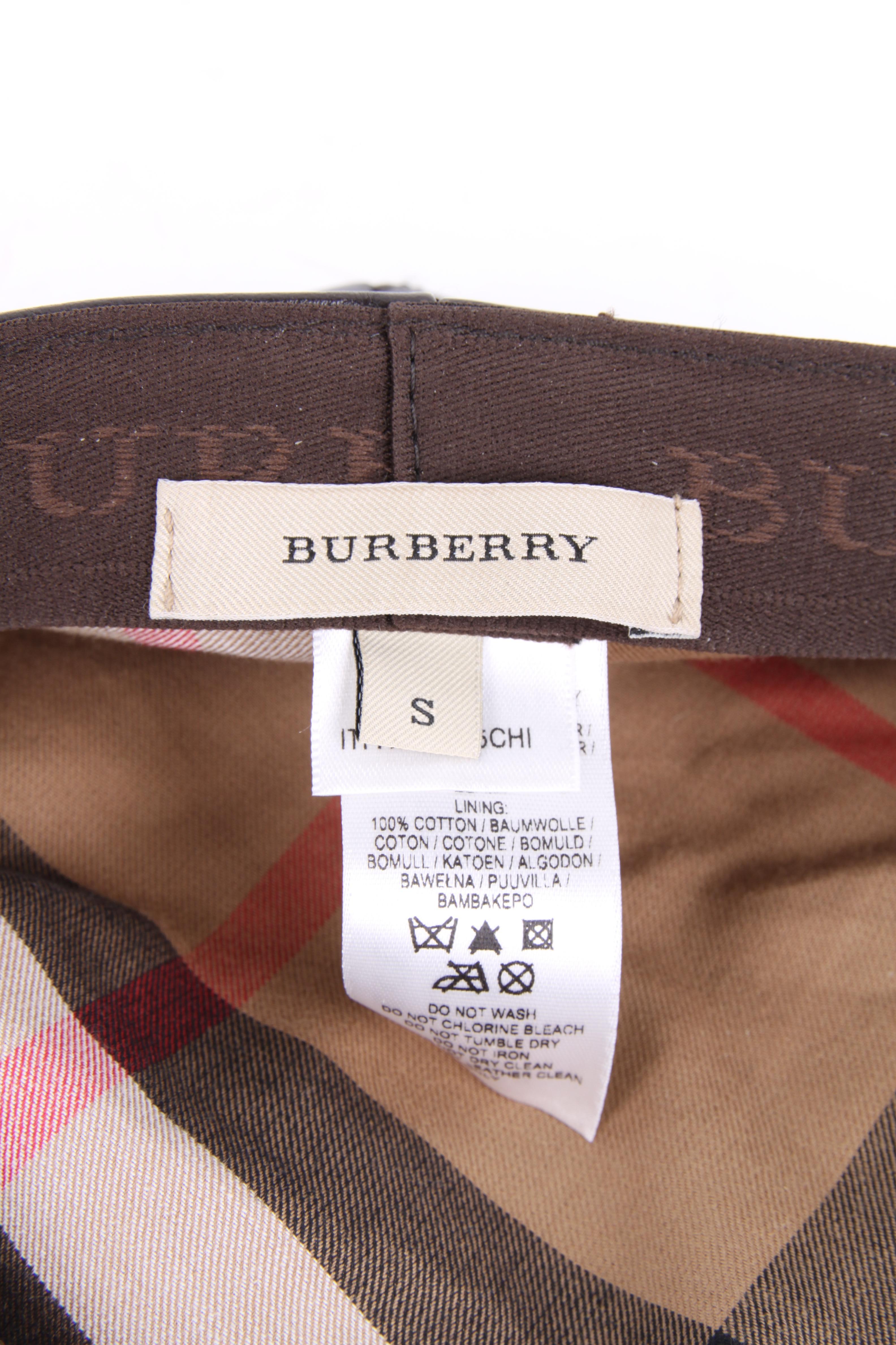 Burberry Leather Hat For Sale 1