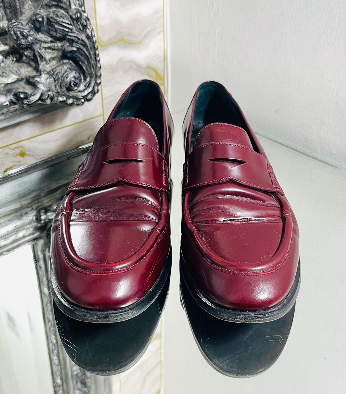 Black Burberry Leather Loafers For Sale