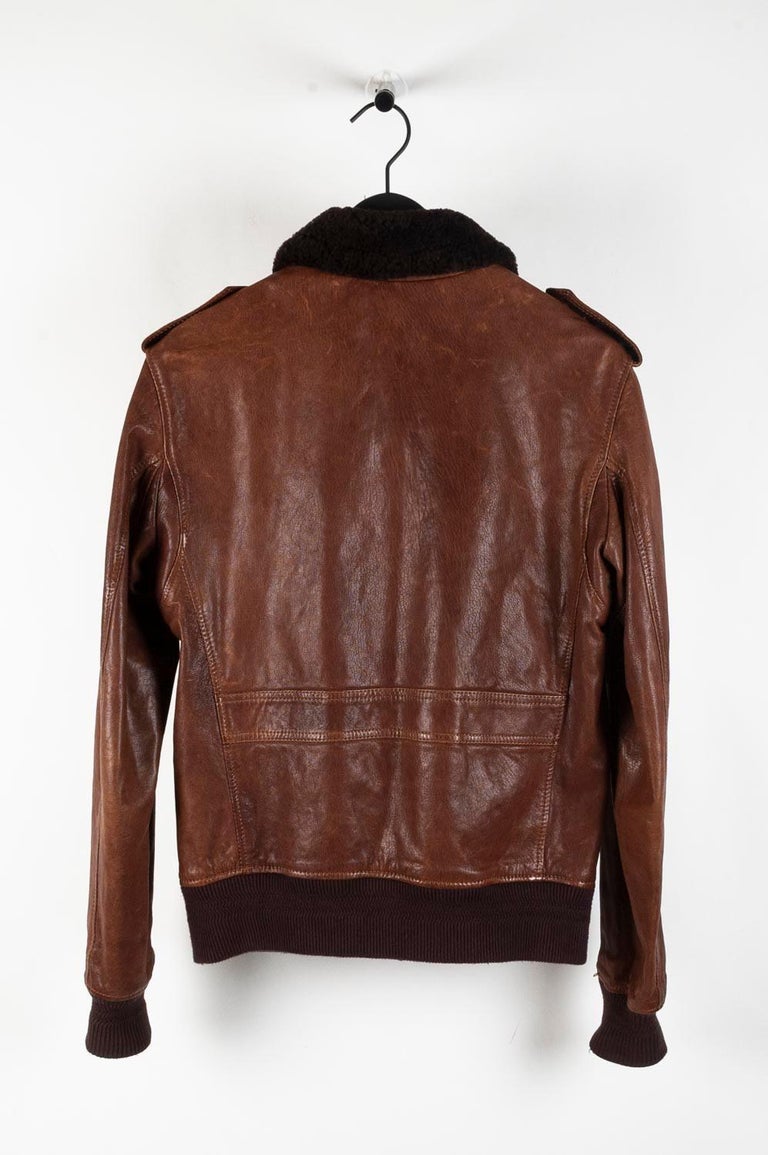 Burberry Leather Men Jacket London, Size 52R(L) S448 at 1stDibs