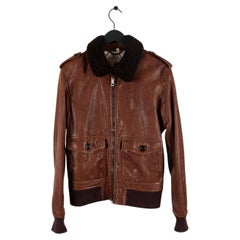 Burberry Leder-Herrenjacke London, Größe 52R(L) S448