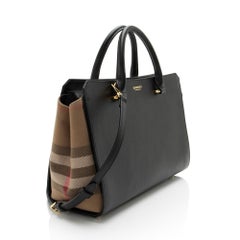 Burberry Leather Nova Check Banwell Tote