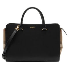 Burberry Leather Nova Check Banwell Tote