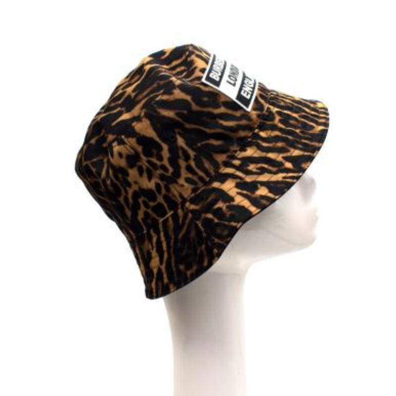 Women's or Men's Burberry Leopard Print Bucket Hat For Sale
